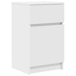 Nattbord 2 Stk Hvit 39X35X65 Cm Konstruert Tre