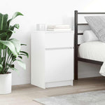 Nattbord 2 Stk Hvit 39X35X65 Cm Konstruert Tre