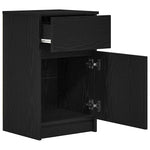 Nattbord 2 Stk Svart 39X35X65 Cm Konstruert Tre