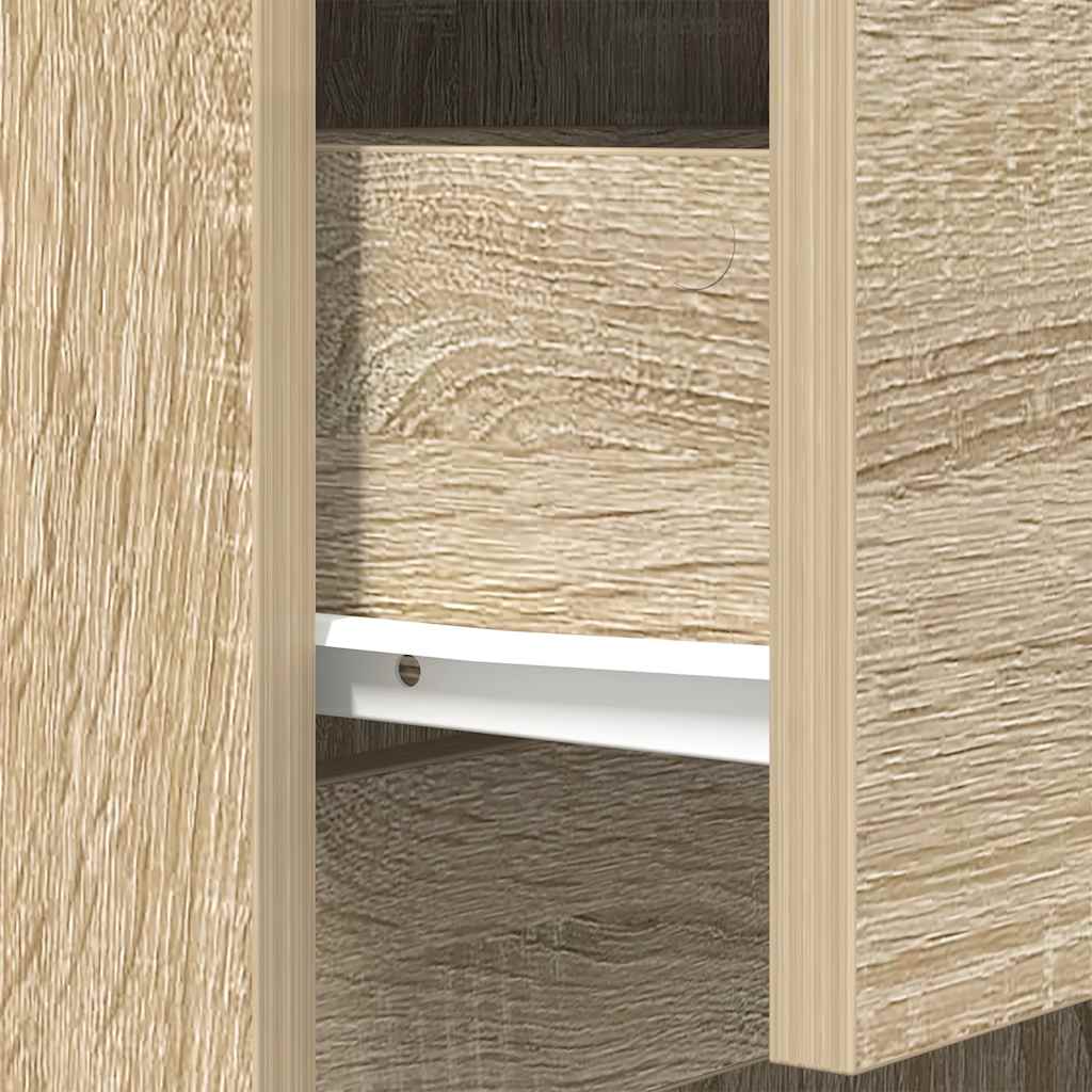 Nattbord Sonoma Eik 39X35X65 Cm Konstruert Tre