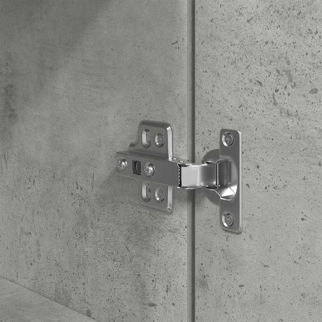 Nattbord 2 Stk Betonggrå 39X35X65 Cm Konstruert Tre