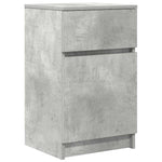 Nattbord 2 Stk Betonggrå 39X35X65 Cm Konstruert Tre