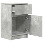 Nattbord 2 Stk Betonggrå 39X35X65 Cm Konstruert Tre