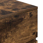 Nattbord 2 Stk Røkt Eik 39X35X65 Cm Konstruert Tre