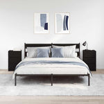 Nattskap Med 3 Skuffer 2 Stk Svart 39X35X65 Cm