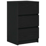 Nattskap Med 3 Skuffer 2 Stk Svart 39X35X65 Cm