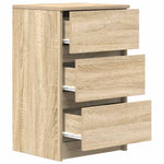 Nattskap Med 3 Skuffer 2 Stk Sonoma Eik 39X35X65 Cm
