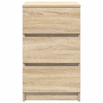 Nattskap Med 3 Skuffer 2 Stk Sonoma Eik 39X35X65 Cm