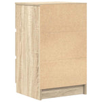Nattskap Med 3 Skuffer 2 Stk Sonoma Eik 39X35X65 Cm