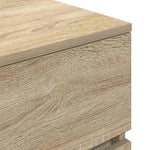 Nattskap Med 3 Skuffer 2 Stk Sonoma Eik 39X35X65 Cm