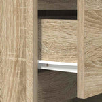 Nattskap Med 3 Skuffer 2 Stk Sonoma Eik 39X35X65 Cm