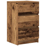 Nattskap Med 3 Skuffer Gammelt Tre 39X35X65 Cm