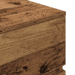 Nattskap Med 3 Skuffer Gammelt Tre 39X35X65 Cm