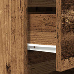 Nattskap Med 3 Skuffer Gammelt Tre 39X35X65 Cm