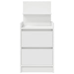 Nattskap Med 2 Skuffer 2 Stk Hvit 38X34X80 Cm