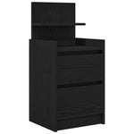 Nattskap Med 2 Skuffer 2 Stk Svart 38X34X80 Cm
