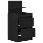 Nattskap Med 2 Skuffer 2 Stk Svart 38X34X80 Cm