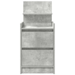 Nattskap Med 2 Skuffer 2 Stk Betonggrå 38X34X80 Cm