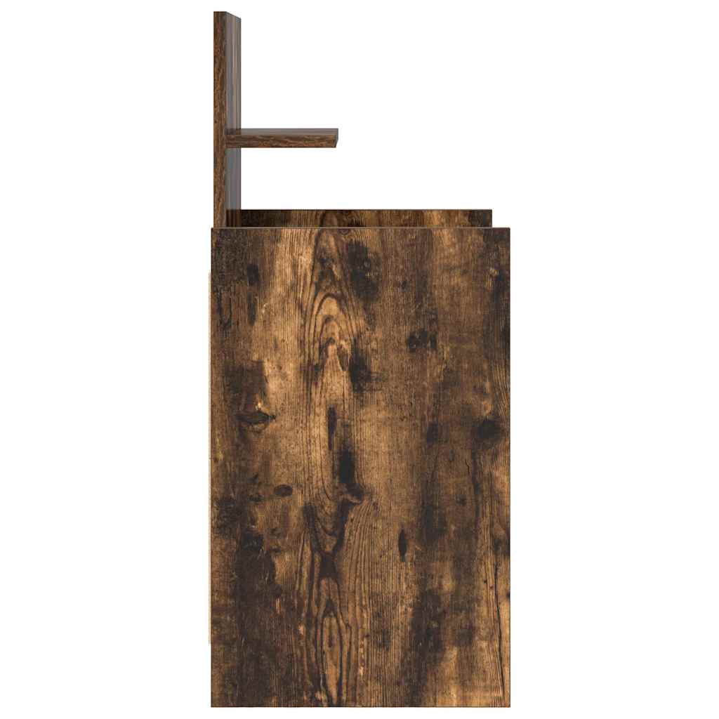 Nattskap Med 2 Skuffer 2 Stk Røkt Eik 38X34X80 Cm