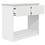 Konsollbord Med Skuffer Hvit 85,5X38,5X74,5 Cm