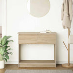 Konsollbord Med Skuffer Sonoma Eik 85,5X38,5X74,5 Cm