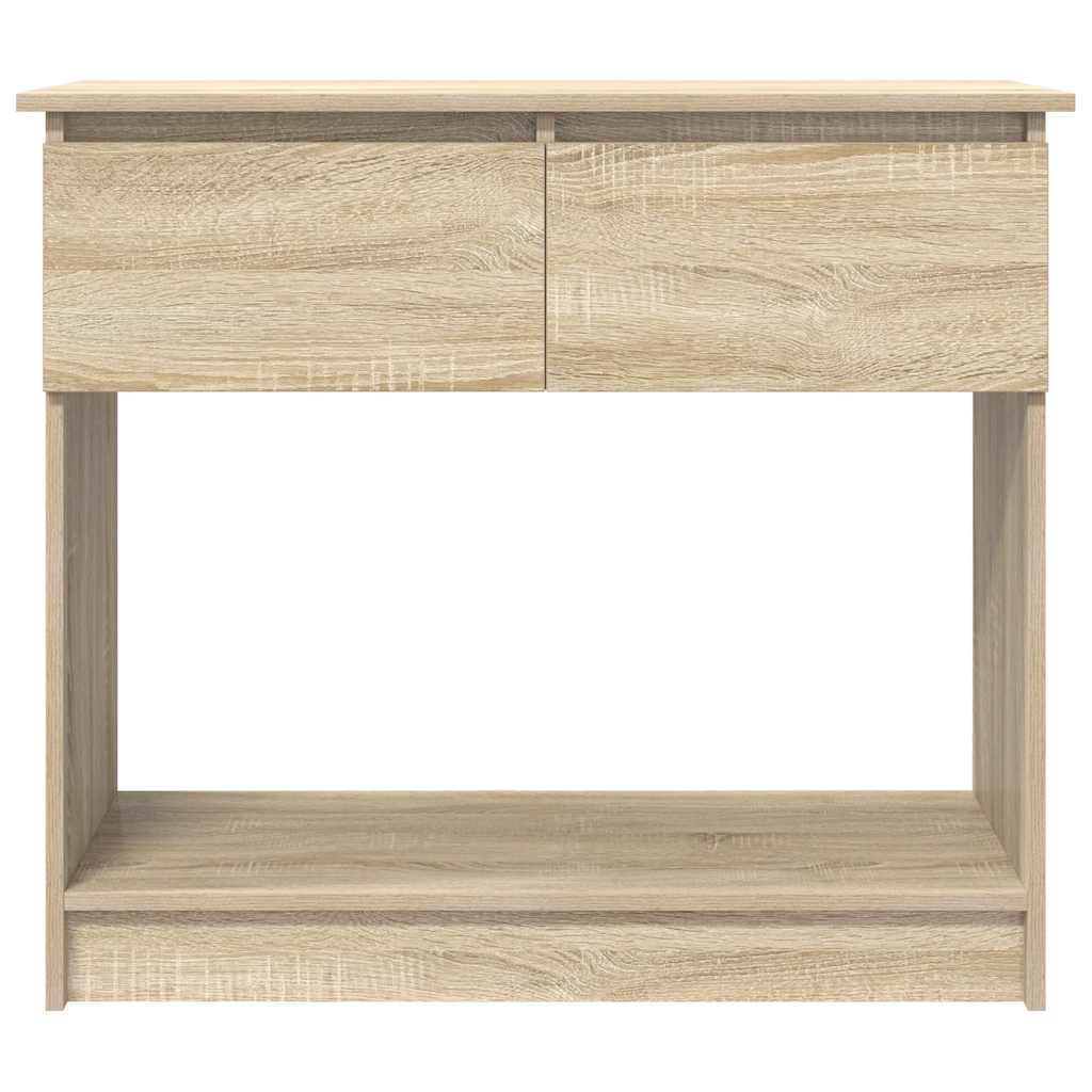 Konsollbord Med Skuffer Sonoma Eik 85,5X38,5X74,5 Cm