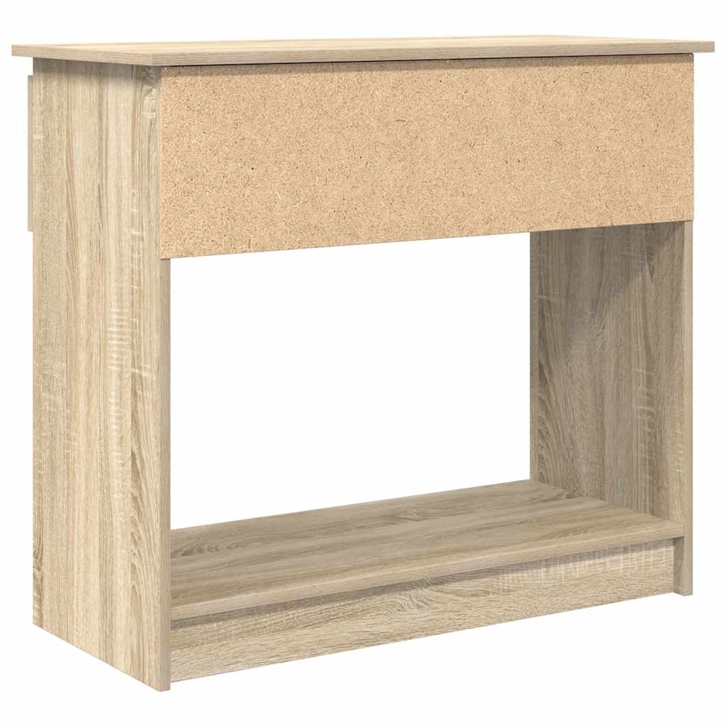 Konsollbord Med Skuffer Sonoma Eik 85,5X38,5X74,5 Cm