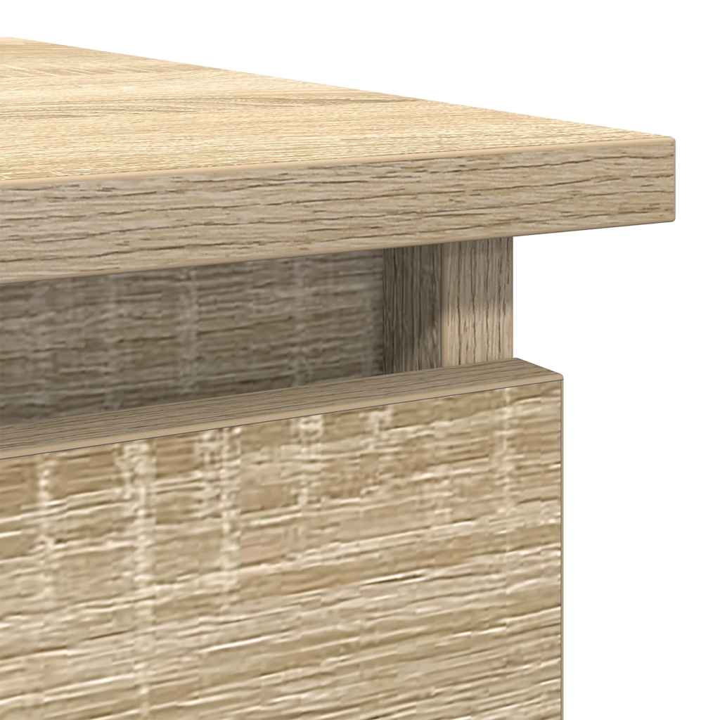 Konsollbord Med Skuffer Sonoma Eik 85,5X38,5X74,5 Cm