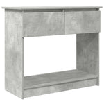 Konsollbord Med Skuffer Betonggrå 85,5X38,5X74,5 Cm