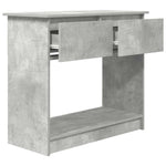 Konsollbord Med Skuffer Betonggrå 85,5X38,5X74,5 Cm