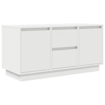 Tv-Benk Med Led-Lys Hvit 100X41X50 Cm