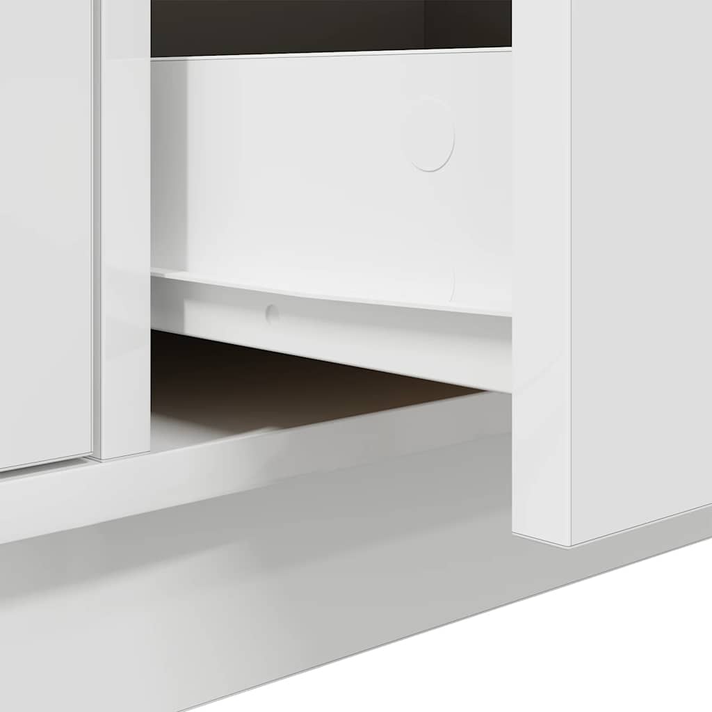 Tv-Benk Med Led-Lys Hvit 100X41X50 Cm