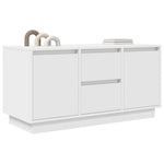 Tv-Benk Med Led-Lys Hvit 100X41X50 Cm