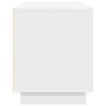 Tv-Benk Med Led-Lys Hvit 100X41X50 Cm