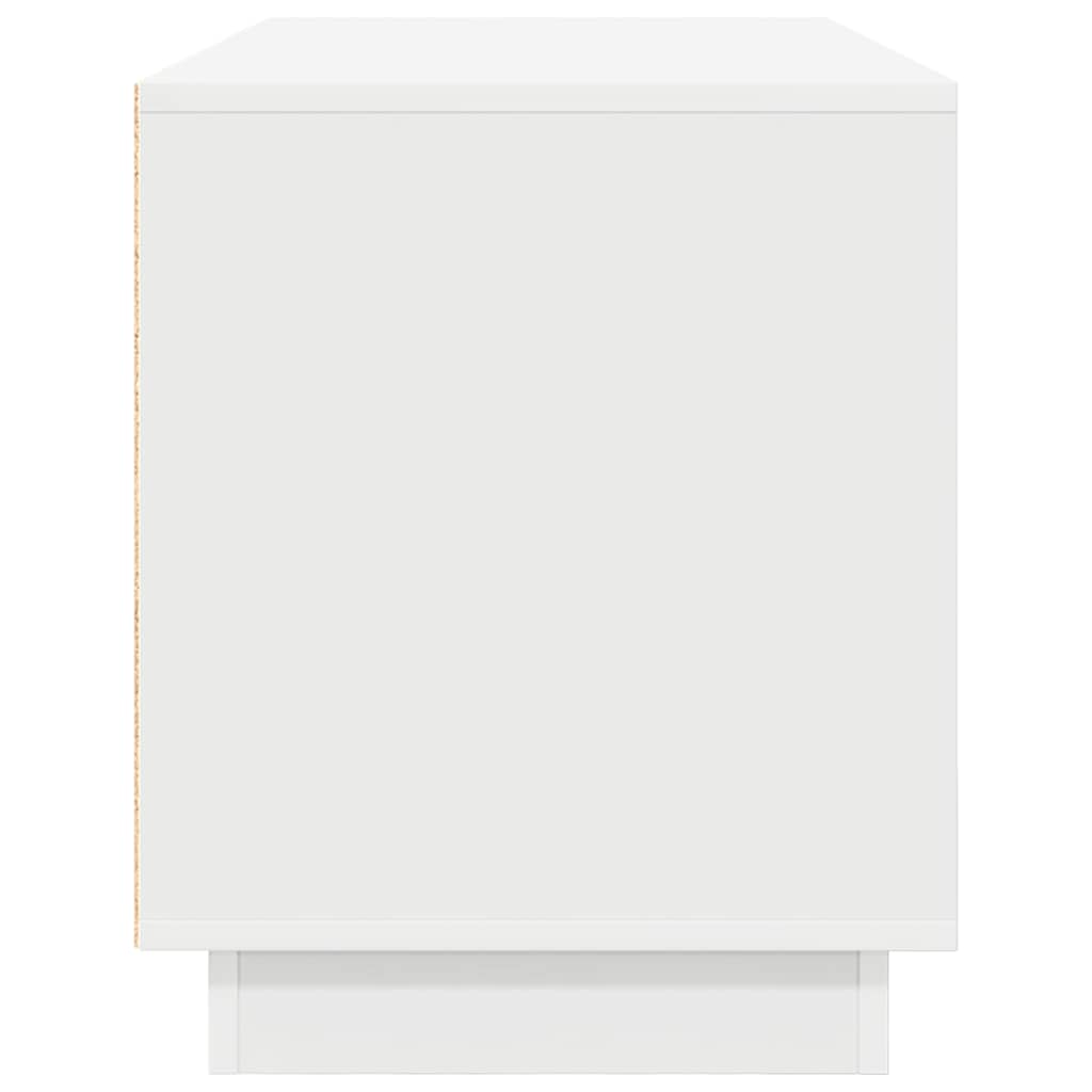 Tv-Benk Med Led-Lys Hvit 100X41X50 Cm