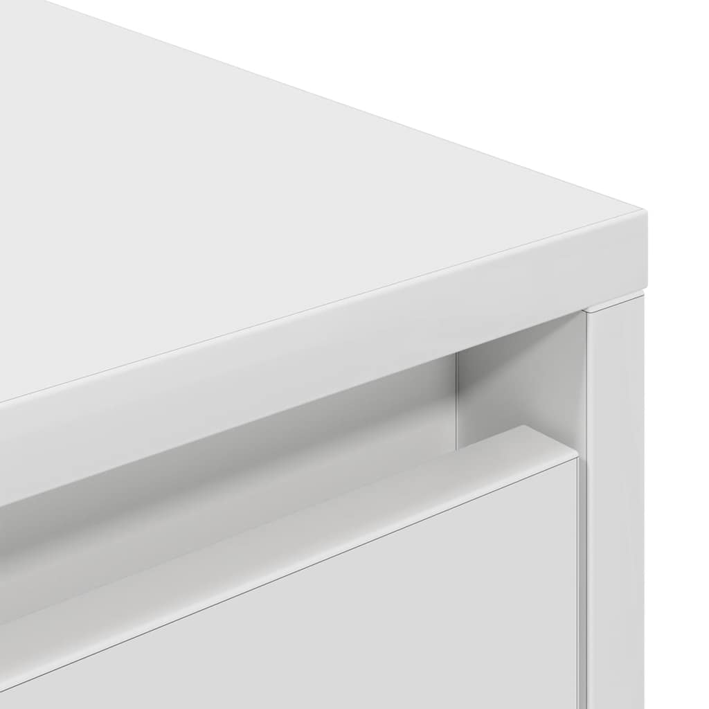 Tv-Benk Med Led-Lys Hvit 100X41X50 Cm