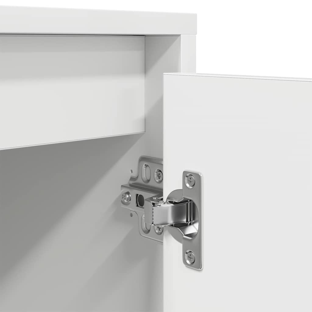 Tv-Benk Med Led-Lys Hvit 100X41X50 Cm