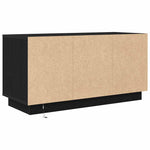 Tv-Benk Med Led-Lys Svart Eik 100X41X50 Cm