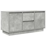 Tv-Benk Med Led-Lys Betonggrå 100X41X50 Cm