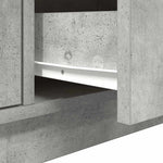 Tv-Benk Med Led-Lys Betonggrå 100X41X50 Cm
