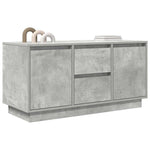 Tv-Benk Med Led-Lys Betonggrå 100X41X50 Cm
