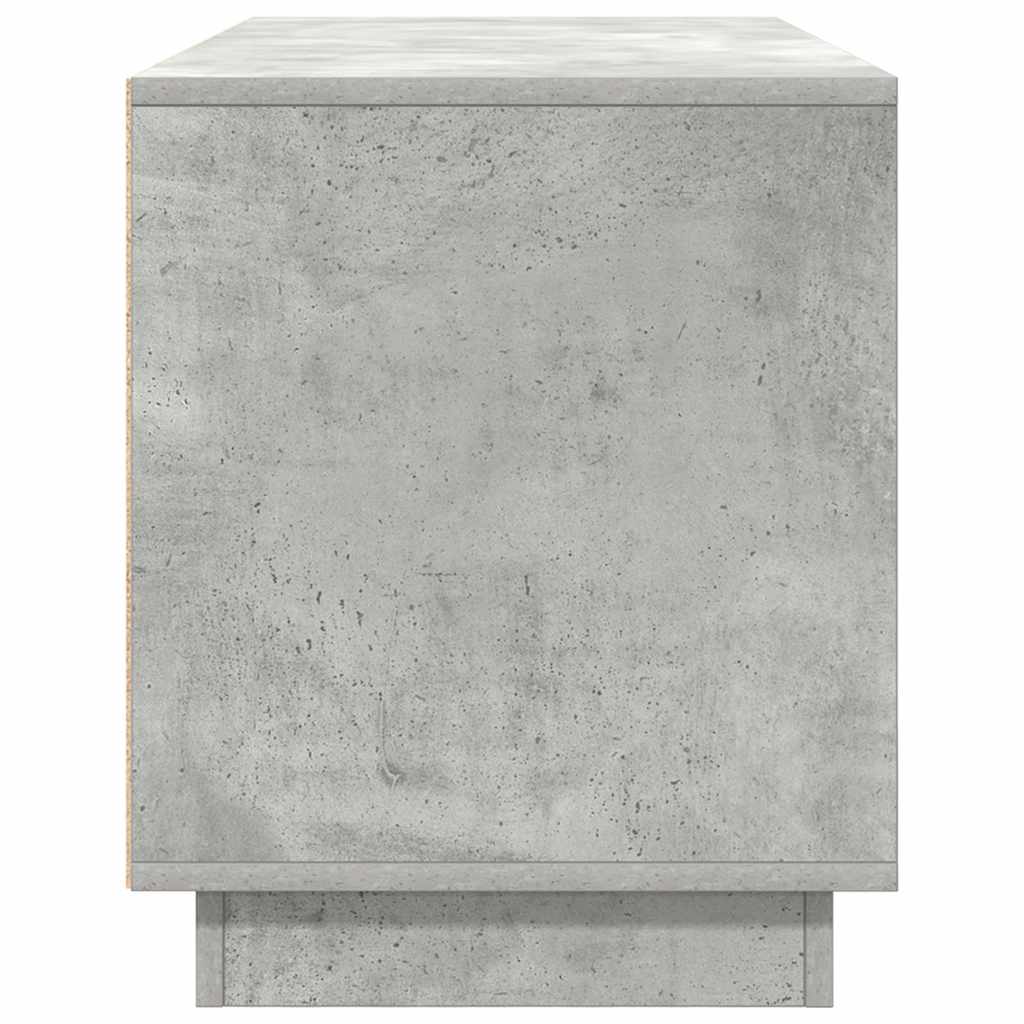 Tv-Benk Med Led-Lys Betonggrå 100X41X50 Cm