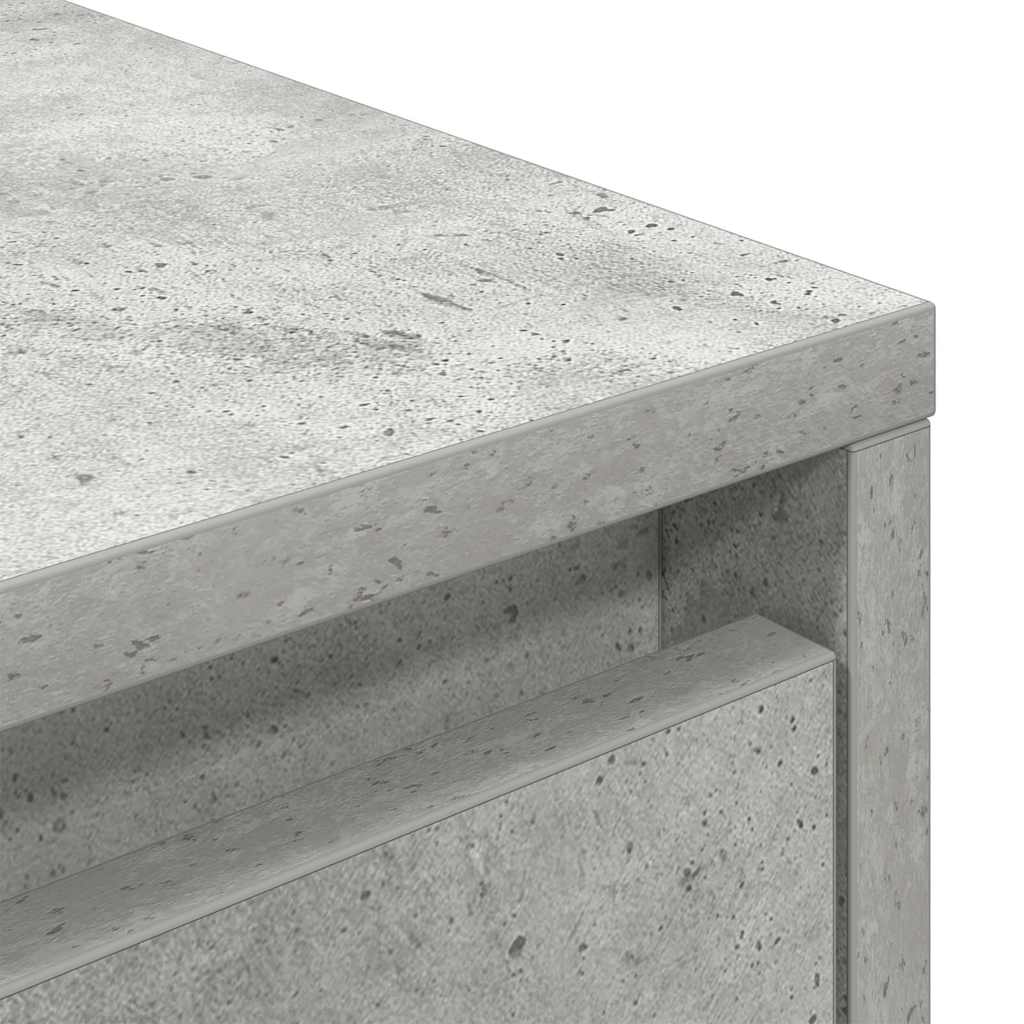 Tv-Benk Med Led-Lys Betonggrå 100X41X50 Cm