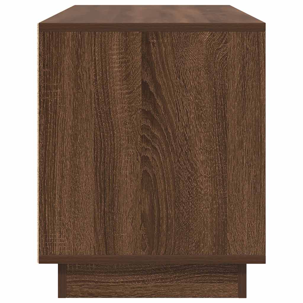 Tv-Benk Med Led-Lys Brun Eik 100X41X50 Cm