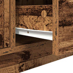 Tv-Benk Med Led-Lys Gammelt Tre 100X41X50 Cm