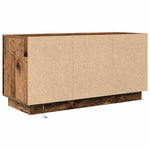 Tv-Benk Med Led-Lys Gammelt Tre 100X41X50 Cm