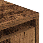 Tv-Benk Med Led-Lys Gammelt Tre 100X41X50 Cm