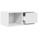 Tv-Benk Hvit 60X31X25,5 Cm Konstruert Tre