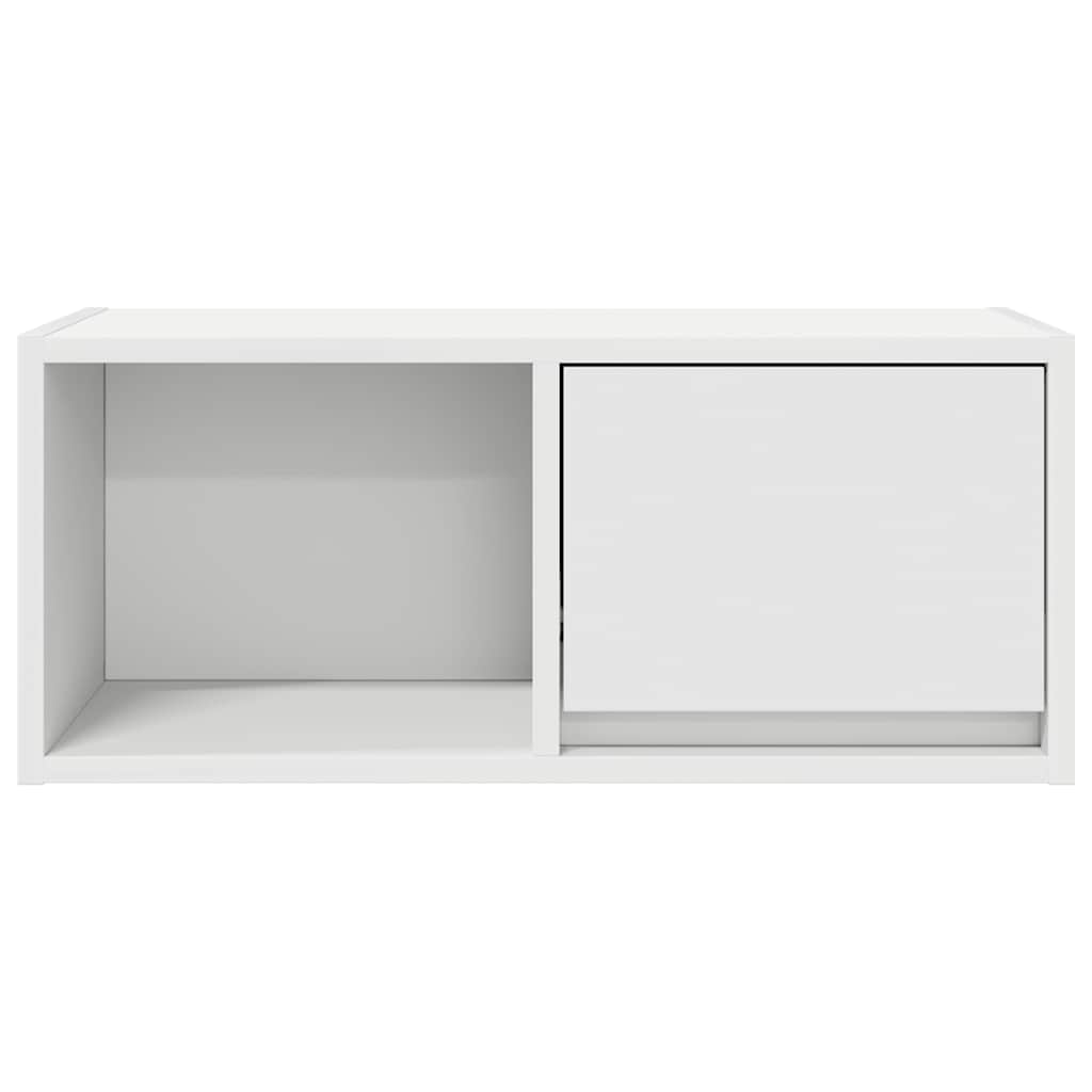 Tv-Benk Hvit 60X31X25,5 Cm Konstruert Tre