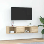 Tv-Benker 2 Stk Sonoma Eik 60X31X25,5 Cm Konstruert Tre